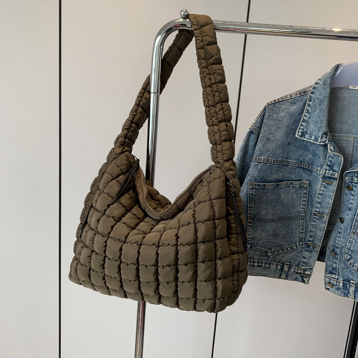 Pleated Cloud Shoulder Bag – Women’s Fashion Large Crossbody Tote