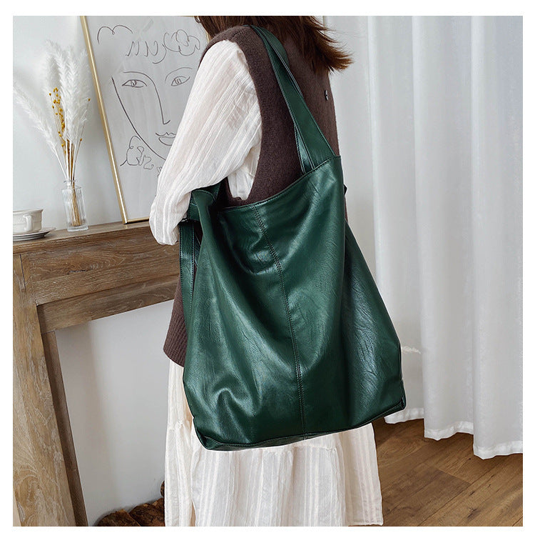Retro Messenger Tote – Women’s Casual Large Capacity Handbag