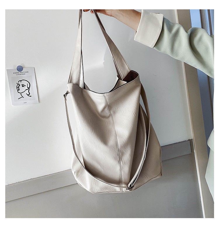 Retro Messenger Tote – Women’s Casual Large Capacity Handbag