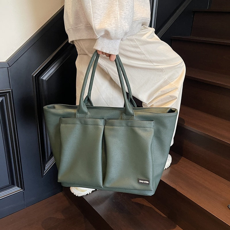 Lightweight Shoulder Bag – Sporty Casual PU Tote for Everyday Use