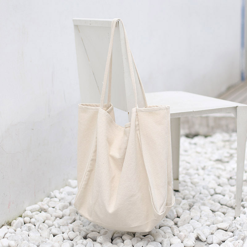 Large Canvas Shoulder Bag – Women’s High Capacity Shopping Tote