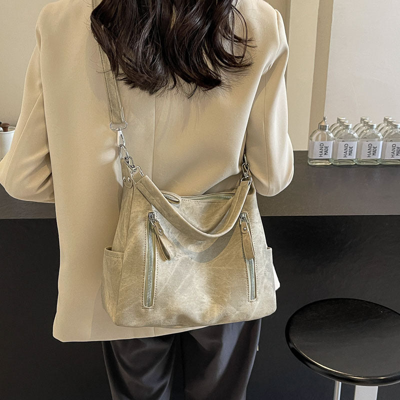 Women’s Large Capacity Shoulder Bag – Simple Casual Fashion Tote