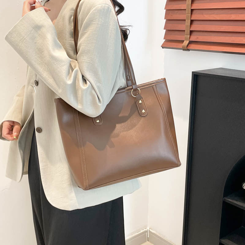 Korean Style Shoulder Bag – Women’s PU Underarm Tote