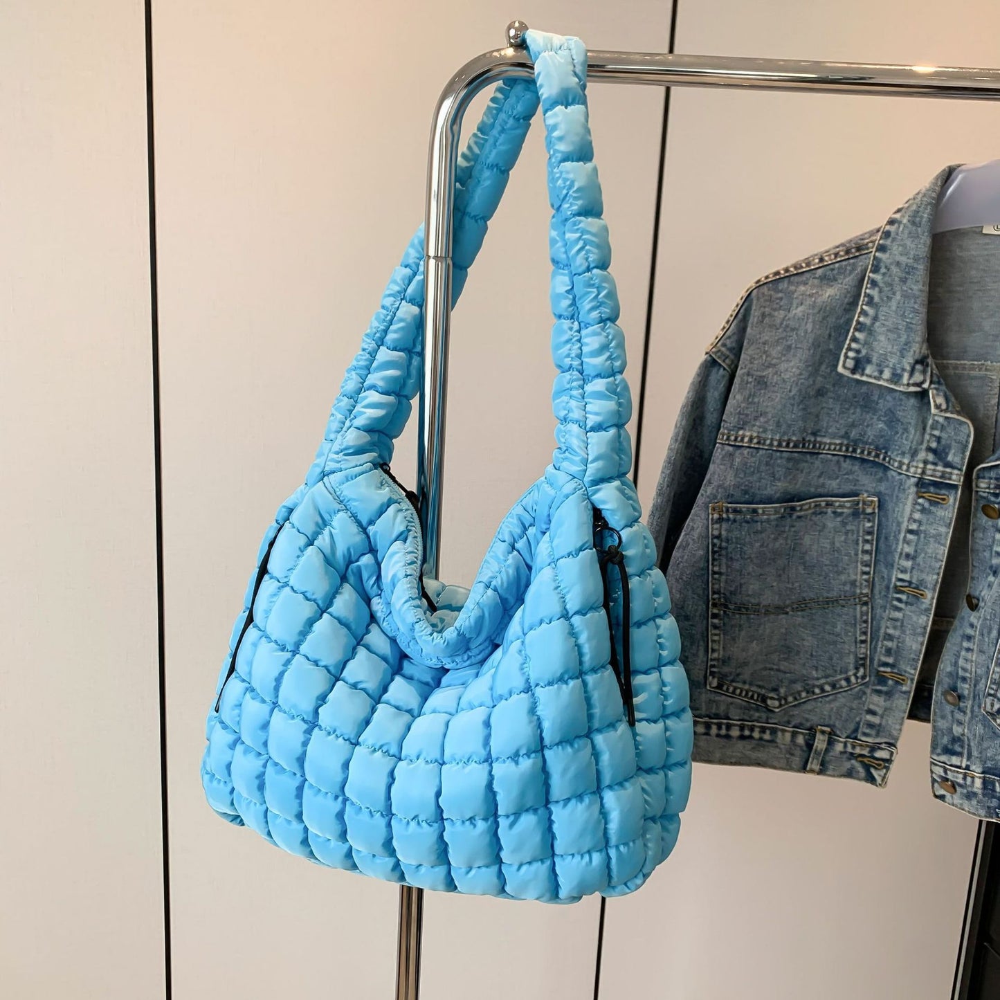 Pleated Cloud Shoulder Bag – Women’s Fashion Large Crossbody Tote