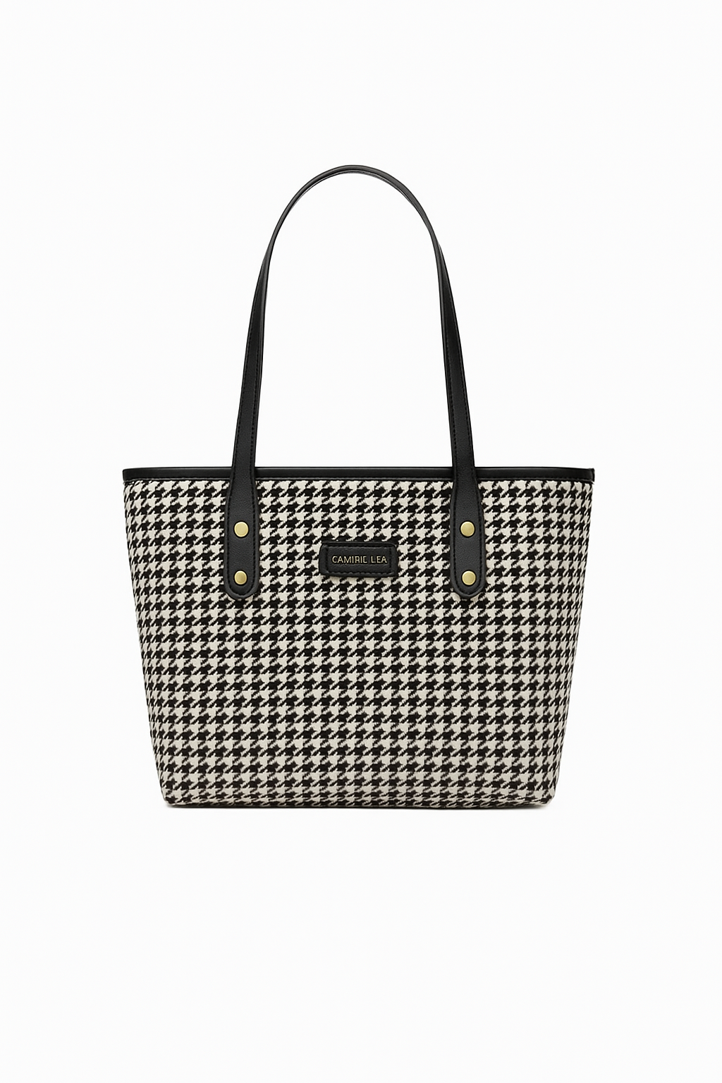 Classic Houndstooth Shoulder Bag – Winter Fashion Handbag for Women