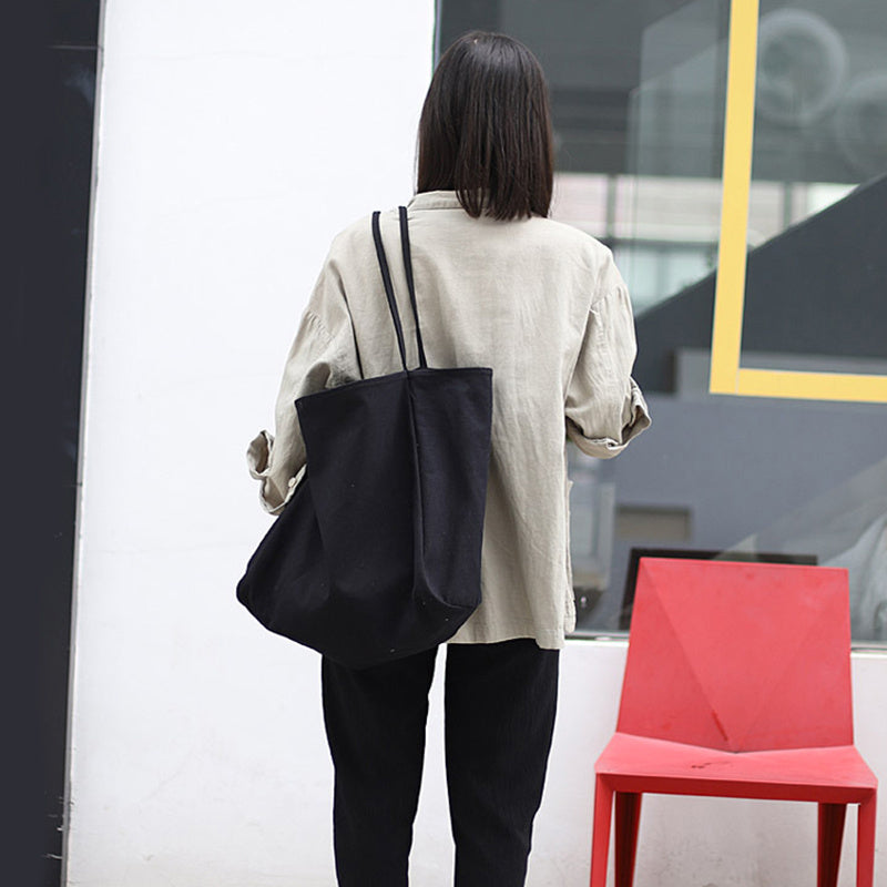 Large Canvas Shoulder Bag – Women’s High Capacity Shopping Tote