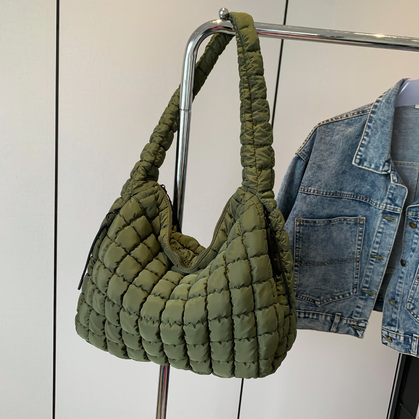 Pleated Cloud Shoulder Bag – Women’s Fashion Large Crossbody Tote