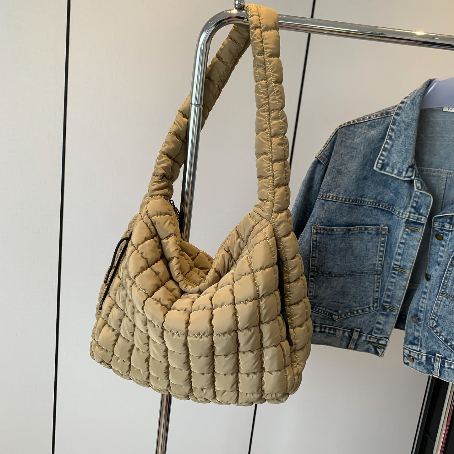 Pleated Cloud Shoulder Bag – Women’s Fashion Large Crossbody Tote
