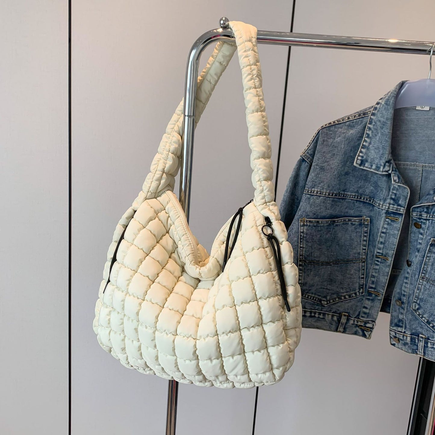 Pleated Cloud Shoulder Bag – Women’s Fashion Large Crossbody Tote