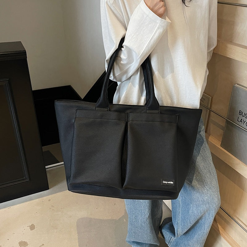 Lightweight Shoulder Bag – Sporty Casual PU Tote for Everyday Use
