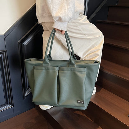 Lightweight Shoulder Bag – Sporty Casual PU Tote for Everyday Use
