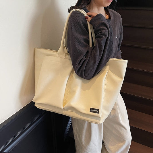 Lightweight Shoulder Bag – Sporty Casual PU Tote for Everyday Use