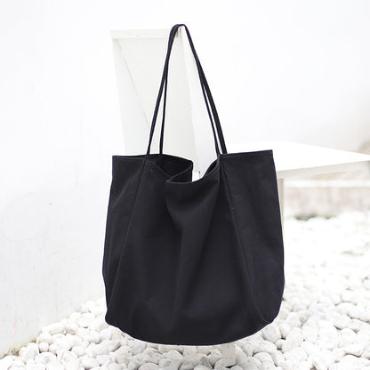 Large Canvas Shoulder Bag – Women’s High Capacity Shopping Tote