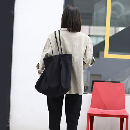 Large Canvas Shoulder Bag – Women’s High Capacity Shopping Tote